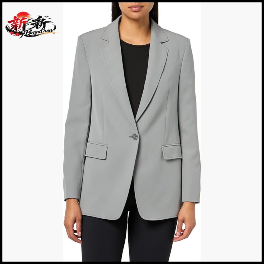 Fitted One Button Blazer, 87% Polyester 13% Elast… - image 1